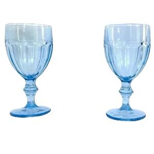 Two Blue Glasses Vintage